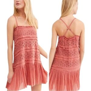 Free People One Rose Tiered Slip Dress